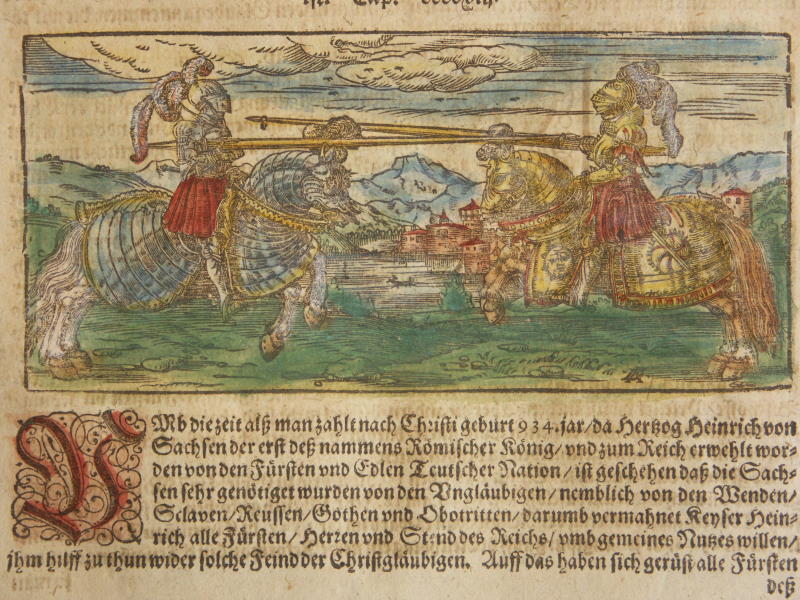 Two knights jousting (1600)